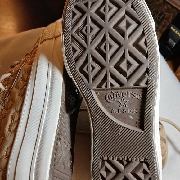 CONVERSE All Star High-Top Platform Quilted Sneakers -EUC - Picture 10 of 13